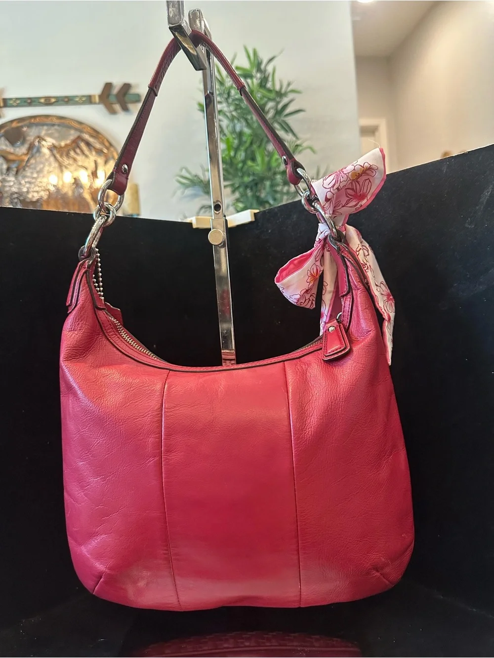 Coach #310 Kristen Woven Leather Shoulder Bag